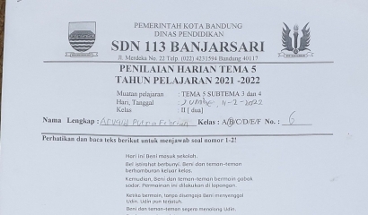 Manuver Mengajar di SDN 113 Banjarsari Bandung dan Kendala PJJ