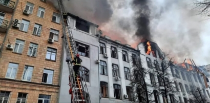 Roket Rusia Hancurkan Gedung Kepolisian Ukraina