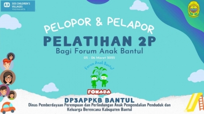 Pelatihan 2P (Pelopor dan Pelapor) bagi Forum Anak Bantul oleh Dinas P3AP2KB Kabupaten Bantul