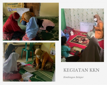 Kegiatan KKN Mandiri di Dusun Bunder Mahasiswa Melakukan Bimbingan Belajar Anak-anak