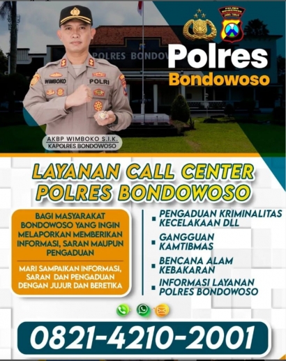 Call Center Polres Bondowoso Layani Pengaduan Masyarakat