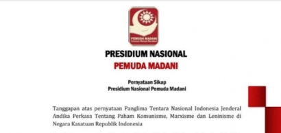 Tanggapi Statement Panglima TNI Jenderal Andika Perkasa, Pemuda Madani Keluarkan Pernyataan Sikap