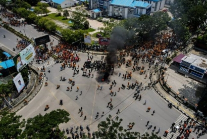 Foto: Aksi Demonstrasi 11 April 2022 di Kota Kendari