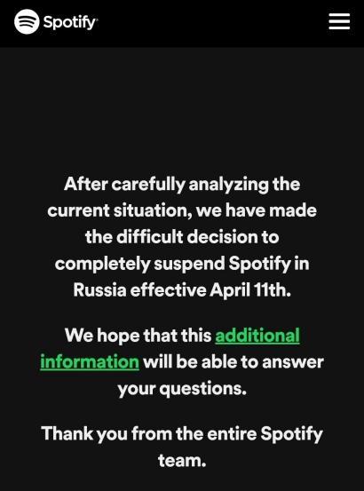 Buntut Konflik Rusia-Ukraina hingga Spotify Terkena Suspend