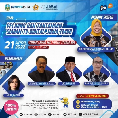 Sekolah Tinggi Ilmu Komunikasi- AWS Surabaya Mengadakan Seminar bersama Kominfo Jatim dan JMSI Jawa Timur