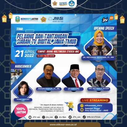 Yuk Ngobrol Bareng di Webinar Stikosa-Aws Bertema "Peluang dan Tantangan Siaran TV Digital Jawa Timur"