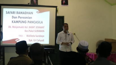 Kunjungan Walikota Surabaya dalam Rangka Safari Ramadhan dan Peresmian Kampung Pancasila