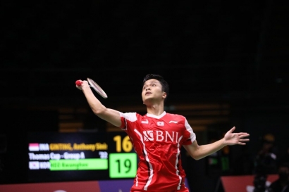 Ginting He's Back, Cukur China 3-0, Indonesia Melaju ke Semifinal Piala Thomas 2022