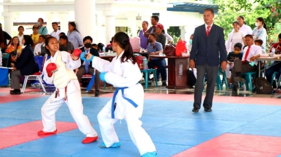 Toba Pulp Lestari Sponsori Kejuaraan Karate Tingkat Kabupaten Toba Piala Bupati
