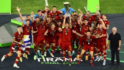 Sukses Bawa AS Roma Juara, Mourinho Pelatih Pertama yang Sukses Raih Juara di 3 Level Kompetisi Eropa Berbeda
