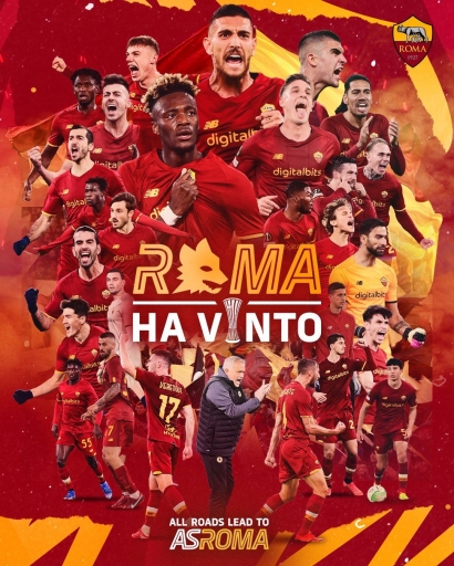 Rekor Hebat Jose Mourinho Usai Bawa AS Roma Juara Europa Conference League 2022