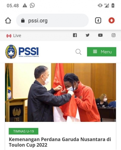 Indonesia Kalahkan Ghana, tapi Foto Utamanya Malah Ketum PSSI