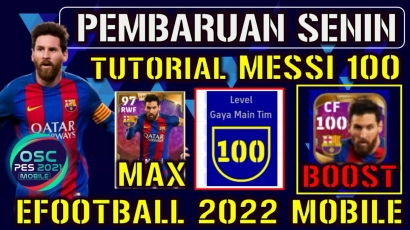 Inilah Tutorial Boosting Messi 100 di eFootball 2022 Mobile, Jangan Sampai Salah Boosting!