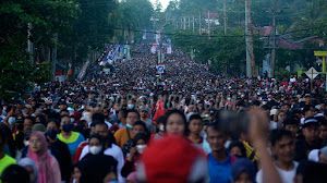 Enthusiastically Bangka's People Join "Jalan Sehat" to Celebrate The 256th Anniversary of Sungailiat City