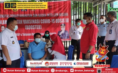 Sinergitas Pemasyarakatan dan BIN, Rutan Baturaja Kemenkumham Sumsel Laksanakan Vaksin Booster