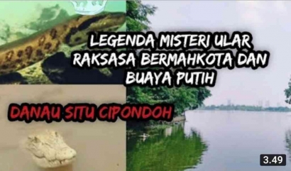 Inilah Legenda Misteri Danau Situ Cipondoh Tangerang, Kisah Ular Raksasa Bermahkota dan Buaya Putih
