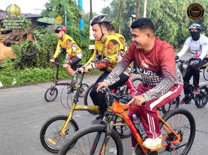 Imigrasi Muara Enim Ikuti Fun Bike Hari Bhayangkara ke-76