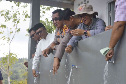 Bakti Nusantara, Polda, dan Pemda Lobar NTB Bangun Air Bersih Untuk Warga Aik Mual