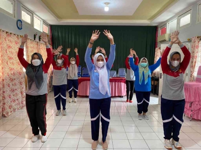Lapas Perempuan Palembang Kemenkumham Sumsel Ikuti Olahraga bersama Sekretariat Jenderal Kemenkumham RI Secara Virtual