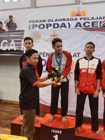 M. Aby Nubli Ginting, Atlet Pencak Silat Dayah Ihyaaussunnah Wakili Kota Lhokseumawe di POPDA Aceh ke-XVI