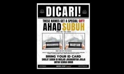 "Serangan Balik", Beredar Poster Mirip Promo Holywings Mencari Muhammad dan Maryam, Ada Apa?