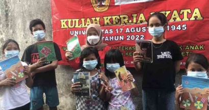 Mahasiswa KKN Untag di Surabaya Berusaha Meningkatkan Minat Literasi Dalam Mengatasi Kecanduan Gadget