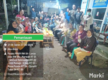 Posko Makassar Recover Kelurahan Bakung Diberdayakan Pj RT/RW Setiap Malam Hari