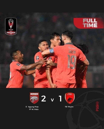 Hasil Pertandingan Piala Presiden 2022 - Taklukkan Psm Makassar 2-1, Borneo FC Menjadi Tim Terakhir yang Lolos ke Semifinal