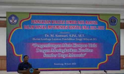 Pembinaan dan Peningkatan Kualitas SDM di Universitas Langlangbuana oleh Ketua LLDIKTI Wilayah IV Jabar Banten