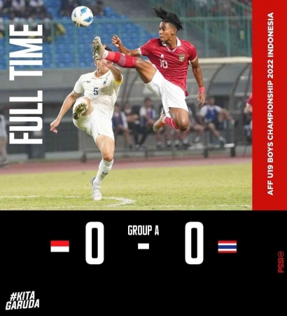 Hasil Pertandingan Piala AFF U-19 2022: Imbang Lawan Thailand, Klasemen Timnas Indonesia di Grup A Merosot