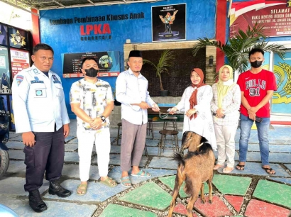LPKA Gorontalo Terima Bantuan Hewan Qurban, Kepala LPKA: Jarak Tak Jadi Penghalang untuk Saling Membantu