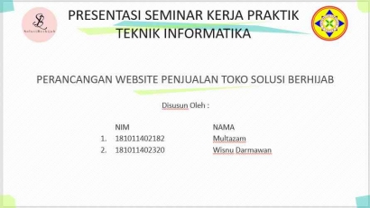 Kerja Praktek Mahasiswa UNPAM di Toko Solusi Berhijab tentang Perancangan Website Penjualan Toko Solusi Berhijab