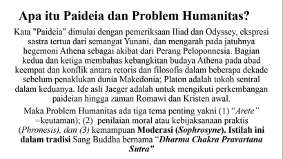 Apa Itu Paideia dan Problem Humanitas?