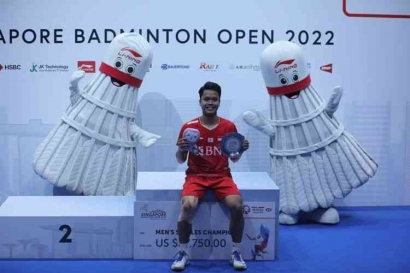 Ginting Banting Raket, Indonesia Berjaya dengan 3 Gelar, dan Apesnya China di Singapore Open 2022