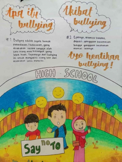 Kampanyekan Anti Bullying, Peserta Didik Baru MAN 1 Sleman Membuat Poster