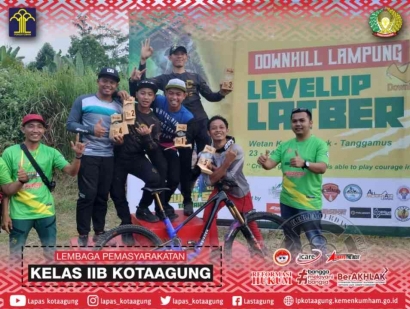 Dalam Rangka HDKD Ke-77, Kalapas Kotaagung Sponsori Latber #3 Sepeda Downhill Tanggamus