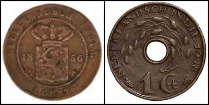Koin 1 Cent Nederlandsch-Indie Disebut Sen Buntu dan Sen Bolong