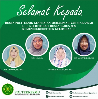 Alhamdulillah, 4 Dosen Poltekkes Muhammadiyah Lulus Sertifikasi