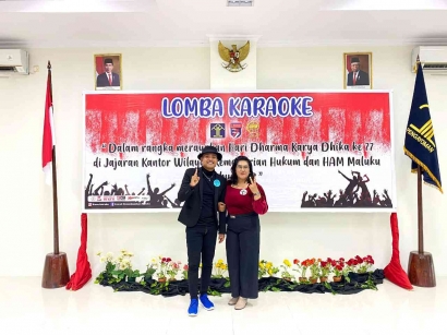 Petugas Lapas Saparua Raih Juara Lomba Karaoke Se-Kanwil Maluku