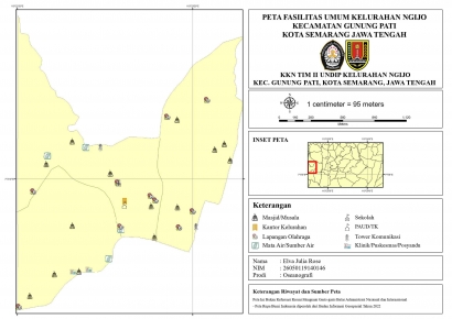 The One and Only! Mahasiswi KKN TIM II UNDIP Membuatkan Peta Persebaran Fasilitas Umum di Wilayah Kelurahan Ngijo