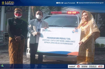 BRI Kancab Purwodadi Berikan Mobil Ambulance kepada Lapas Kelas IIB Purwodadi