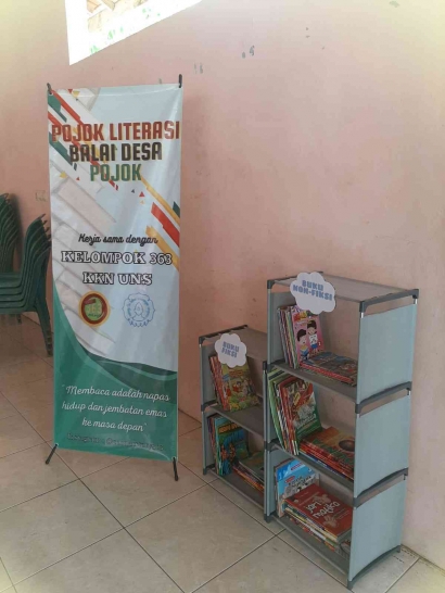 Pojok Literasi, Upaya Mahasiswa KKN UNS Kelompok 363 Tingkatkan Minat Baca Anak Sekolah Dasar 