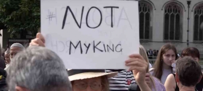 "Not My King" Jadi Slogan, Polisi Inggris Menindak Demonstran Anti-Monarki