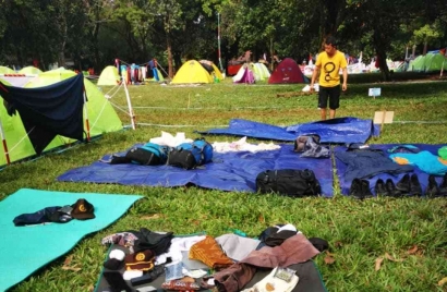 Cerita Hari Kedua Jambore Nasional XI, Tenda Kebanjiran Mengungsi ke Pendopo