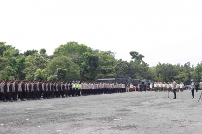 Liga 3 Provinsi Banten Hari Ini Dimulai, Ratusan Personel Polres Cilegon Polda Banten Jaga Ketat Pertandingan