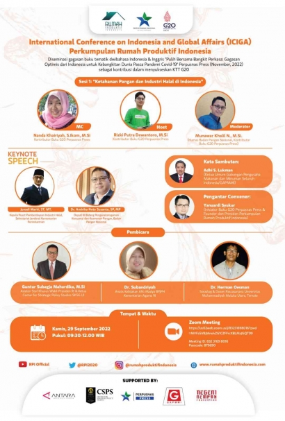 Rumah Produktif Indonesia Menggelar International Conference on Indonesia and Global Affairs (ICIGA)