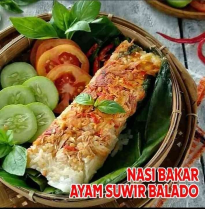 Nasi Bakar Ayam Suwir Balado Favorit