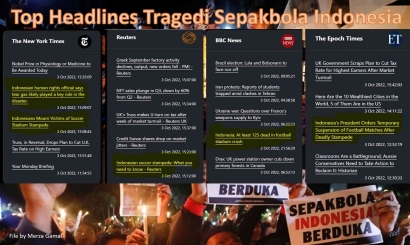 Tragedi Sepak Bola Indonesia Menjadi Headline & Top News Media Internasional