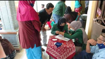 Gerakan Masyarakat Vaksinasi bersama BIN, Upaya Peningkatan Vaksinasi Covid-19 di Desa Blimbing Kecamatan Mojo Kabupaten Kediri
