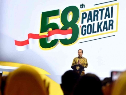 Pesan Jokowi untuk 58 Tahun Partai Golkar